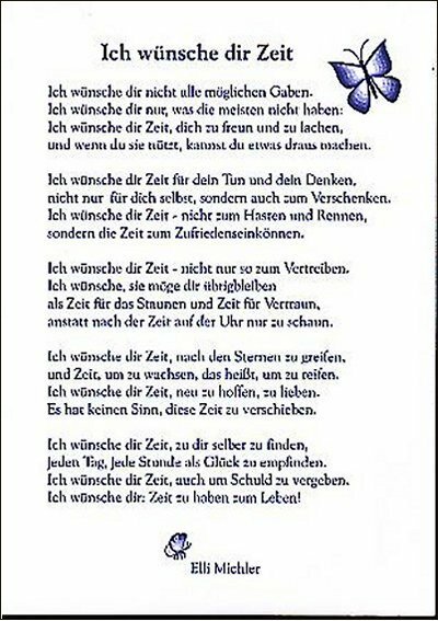 Ich Wünsche Dir Zeit, 1,00