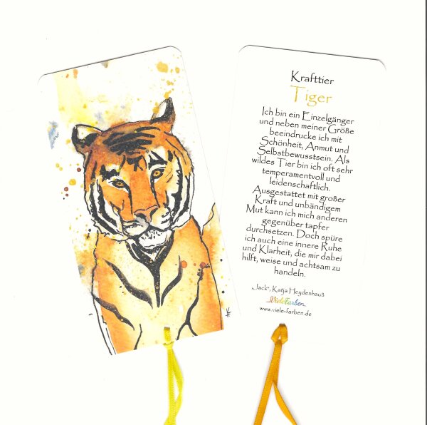 Lesezeichen Krafttier Tiger "Jack"
