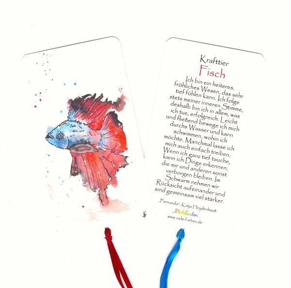 Lesezeichen Krafttier Fisch "Fernando"