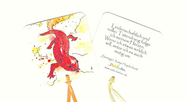 Lesezeichen Krafttier Salamander "Santiago"