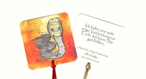 Lesezeichen Krafttier Schlange "Aphrodite"