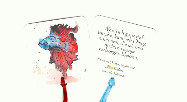 Lesezeichen Krafttier Fisch "Fernando"