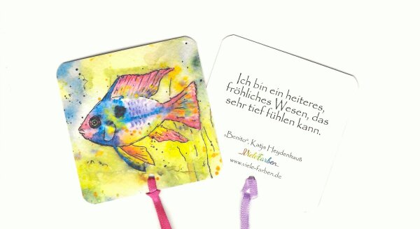 Lesezeichen Krafttier Fisch "Benito"