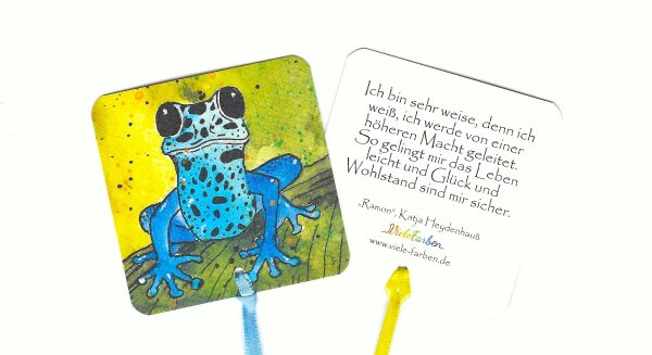 Lesezeichen Krafttier Frosch "Ramon"