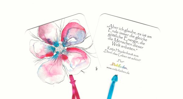 Lesezeichen Blüte "Flor"