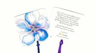 Lesezeichen Blüte "Louloudi"