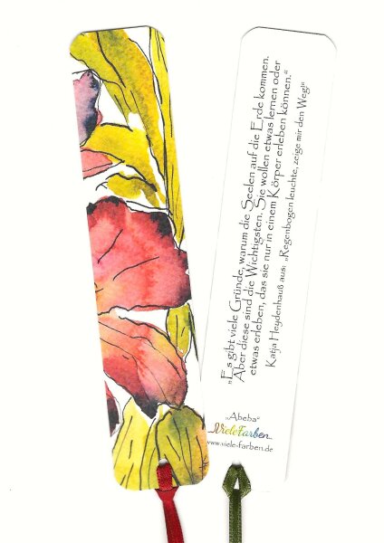 Lesezeichen Blüte "Abeba"