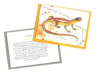 Grußkarte Krafttier Salamander "Gisela"