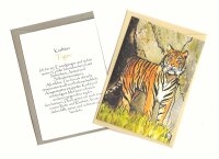 Grußkarte Krafttier Tiger "Amadeus"