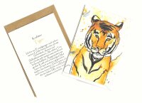 Grußkarte Krafttier Tiger "Jack"